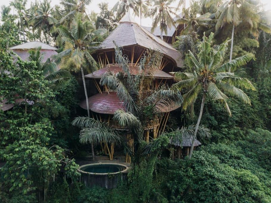 Temple House 3bds Eco Bamboo House Pool River View Bringkit Exterior foto